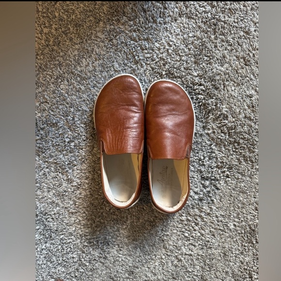 Aintap Barefoot Women’s Slip On Cognac Brown Smooth Leather Shoes - Picture 5 of 8